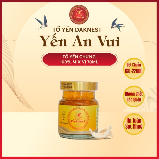 Tổ yến chưng sẵn 100% mix vị hủ 70ml