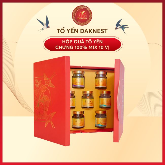 Hộp quà Tổ yến chưng 100% mix vị 10*70ml