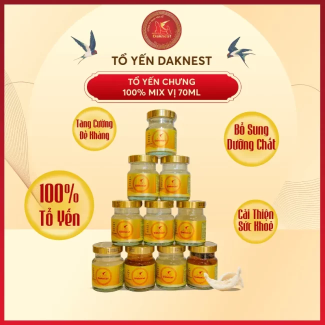 Tổ yến chưng sẵn 100% mix vị hủ 70ml